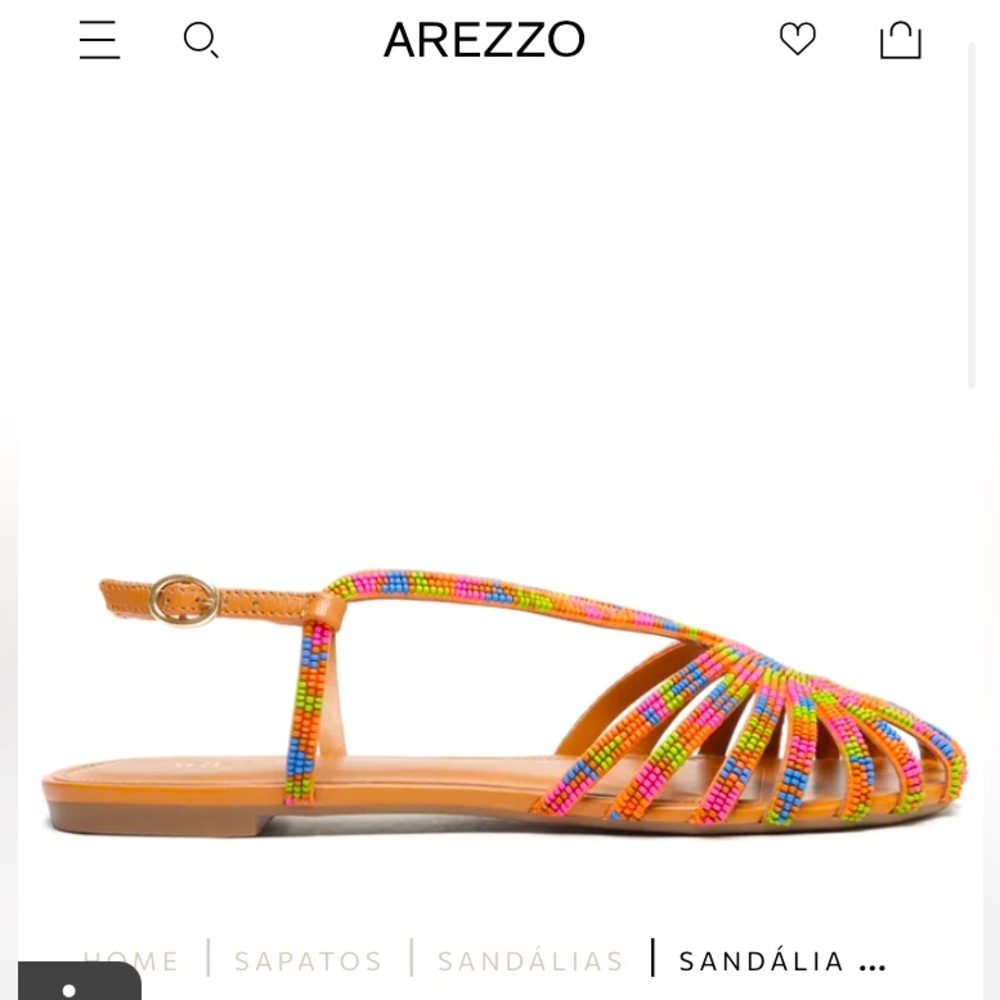 Arezzo - Jelly Colorful Beaded Sandals - SZ 7.5 NWB